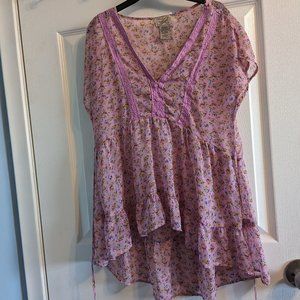 Sheer Floral Blouse Size Small